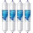 ICEPURE Refrigerator Water Filter Compatible with Samsung DA29-10105J, DA29-10105J HAFEX/EXP, DA99-02131B, WSF-100, EF9603, HAIER LG Inline Refrigerator,4pieces