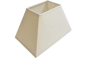 B & S Lampenschirm Trapez in Leinenoptik H 16 für Steh & Tischleuchten (beige)