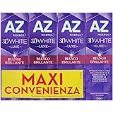 AZ Dentifricio 3D White Luxe Bianco Brillante con Azione Sbiancante Denti Professionale 4 x 75 ml