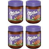 Milka Kakaolu Fındık Ezmesi, S&uuml;r&uuml;lebilir &Ccedil;ikolatalı Fındık Kreması, 350 gr, 4'l&uuml; Paket