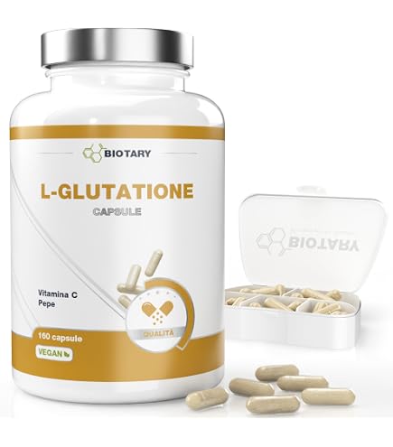vit4ever L-Glutathione – 120 Capsules – 500 mg per Capsule | Premium: Reduced glutathione and bioactive fermentation - Highly dosed