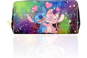 PQKL-party Stitch Geldbörse, Stitch Portemonnaie Kinder, Anime Geldbörse Mini Geldbeutel Kinder, Stitch Portemonnaie Kinder, Kleingeld Münzbörse, Lange Pu-Brieftasche, Für Mädchen Jungen Jugend (A)