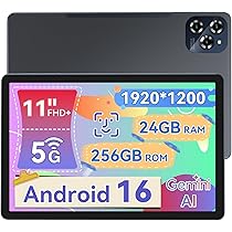 Tablet 2026 Android 16 Tablet with Gemini AI 2.0, 11 Inch FHD
