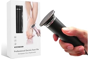 I·B·N G Piedicure Elettrico, Velocità Regolabile, Lima per Piedi Elettrica Professionale Piedi Attrezzi per Pedicure con Cuscinetti di Ricambio (Nero)