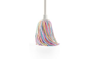 DIVINE GENIUS Happy Rainbow - Mocio Microfibra riciclata Super Assorbente con Vite Universale Testa Extragrande 22 cm Sostenibile e Resistente per Pulizia di Pavimenti e Casa
