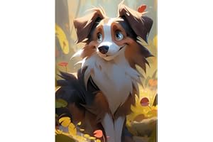 HAEPXYBY 5D Kit Peinture Diamant Adulte,Kit d'Art Mosaïque,Accessoires d'Art Diamant,chien de berger - Thème,Convient pour la Décoration Murale Maison pour Adultes et Enfants Cadeau - 30x40cm