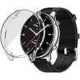 Sounce Screen Protector Case Compatible for Amazfit GTR 2e / Amazfit GTR 2 Soft TPU Full Cover Scratched Resistant (Transparent)