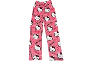 JKJFJKA Femmes Cute Anime Cartoon Pantalon De Pyjama Couple Flanelle Doux Pantalon De Pyjama Kawaii Automne Hiver Hommes Pantalon De Pyjama Décontracté Maison Automne Pantalon