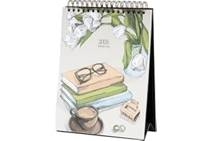 Kokonote Desk Calendar 2026 - Self Care Club Calendar 2026 Month To View | Monthly Desk Planner, Desktop Gifts Under 15 Pounds | Cute Gifts For Friends
