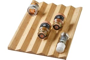 Orga-Box bambu kryddinsats 473 x 310 x 19 mm kryddburkinsats för kökslåda, kryddburksinsats för lådor