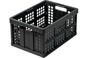 Clax® skrzynia | składane pudełko | kosz | 45 l | bezpieczny dla żywności | czarny