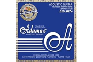 Adamas Akustik-Gitarren Saiten Nuova Phosphor Bronze beschichtet Round Core Satz Extra Light .010-.047 - 1717NURC