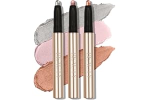 Beauty Searcher Sombra de Ojos en Barra y Lápiz - Brillo Mate, Iluminador, Impermeable, Pigmentada y Cremosa - 3 en 1 (01-02-09)