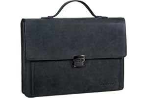 STILORD 'Ernesto' Maletín Portafolio Piel A4 Vintage Bolso de Negocios para Hombre Clásico Bolso de Mano para Portátil de 13,3' Auténtico Cuero, Color:Antracita