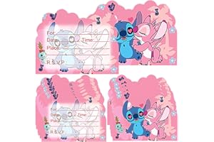 YFDSXKMZ Stitcch Birthday Card Invitations Kids Party Invitations Cards Kids Theme Party Invitations Birthday Cards Birthday Supplies for Birthday Party Children Party Celebrations 30PCS（C）