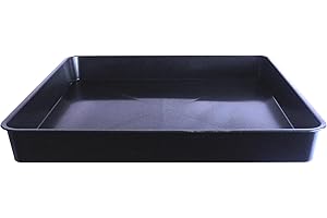 Britten & James 60 x 60cm Large Square Deep Tray Black. Use in the garden, greenhouse, for hydroponics, oil drain tray, for muddy boots or as a litter tray.