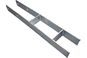 binoa H-Anker, Pfostenträger, Metall, Feuerverzinkt, Silber, 71 mm / 600 mm, 1 Stück