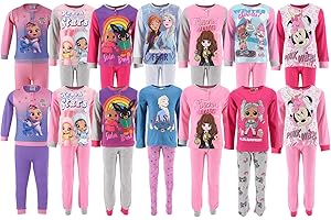 Characters Cartoons - Bing Frozen Baby Shark Cry Babies Harry Potter Minnie LOL Na Na Na Surprise - Bambina - Pigiama in Cotone Coordinato Maglia e Pantalone