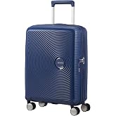 American Tourister Soundbox Cabin Trolley Case, 55 cm | Midnight Navy Blue, Expandable Hardcase, 55H x 40W x 20D cm, 35.5/41