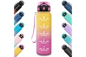 HoneyHolly Gourde Sport 500/1000/1500ML Étanche Sans BPA, Bouteille d'eau Gazeuse Convient pour Vélo, Bouteille d'eau en Sport avec Filtre, Bouteille d'eau Pour Enfants, Fitness