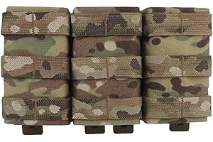 WarmHeartting MOLLE Magazinbeutel Triple Magazintasche Tasche Holster Aufbewahrung Nylon 5,56 mm Magazinhalter mit Magazinbeutel Zubehör