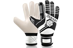 Obbsen Football Goalkeeper Gloves for Kids Youth and Adult | Goalie Gloves with Finger Protection and Super Grip | Boys Mens Goalkeeping Gloves Size 5/6/7/8