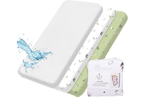 LILLY BELLY Lilly B. Lot de 2 Drap Housse 60x120 + 1 Protège Matelas Imperméable, Alese 60x120 lit Bebe, Drap Housse imperméable 60x120 lit Bebe, Patrons Unisexes (Pack of 3)