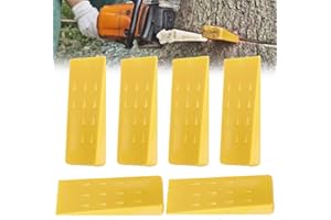 Mocoli Felling Wedges Set for Chainsaw - 6 Inches, ABS Plastic Tree Cutting Wedge, Logging Supplies, 6 Packs, Yellow