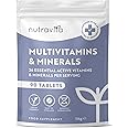 Multivitamin Tablets for Men & Women - 26 Essential Active Vitamins & Minerals with Vitamin C, D, Iron, and Zinc - 90 Vegan Multi Vitamin Tablets for a 3 Month Supply - Made in The UK - Nutravita