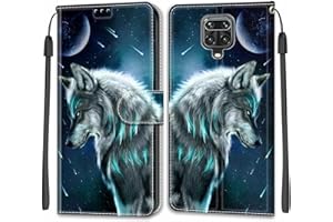 SIENIANLINE Carcasa para Xiaomi Redmi Note 9S / Redmi Note 9 Pro/Redmi Note 9 Pro MAX,Funda Magnética con Tapa,Carcasa de la Cartera del tirón de la PU para Xiaomi Redmi Note 9S / Note 9 Pro/Note 9 Pro MAX