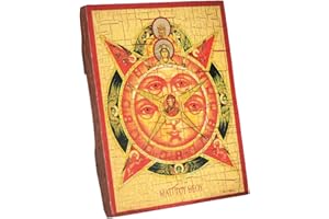 NKlaus Gottesmutter Allsehende Auge Gottes, massiv Holz Ikone 16x12,5 handarbeit 37015