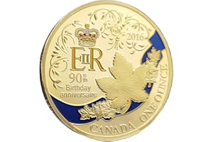 Kekou 1PC Monete della Regina Elisabetta II 2022 Moneta di Platino Jubilee 70th Collection Monete Commemorative, in Memoria della Regina d'Inghilterra, della Regina Elisabetta Souvenir E Regali