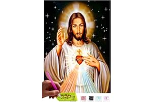 MISHBAY Diamond Painting Religion - 30x40cm Peinture Diamant Jésus - Diamond Painting Adulte - 5D Diamond Painting Kit Complet - DIY Point de Croix Deco