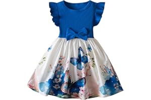 KQIVAM Mädchen Kleid Sommer Bekleidungssets Ärmellos T-Shirt mit Tüllrock Set Freizeit Kinderkleid Partykleid Festlicheskleid Kinder Kleidungsset Blumenmuster Mädchenkleidung