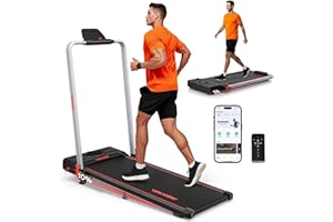 ‎WENOKER Laufband für Zuhause mit Steigung, 12km/h Laufband Klappbar mit Steigung, Walking Pad mit Armstützen, Fernbedienung und App Steuerung, für Zuhause & Büro Keine Installation
