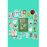 Ms Major Selection Rick And Morty Sticker Paketi/Bullet Journal Defter &Ccedil;ıkartma Ajanda Laptop Etiket, 6874966878946874