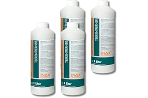 ‎INOX-LIQUIDSYSTEMS INOX® Auto Teerentferner 4 x 1L - Teerreiniger für Innenraum und Außen - Klebstoffentferner Baumharzentferner - Industriereiniger schonend zu Autolack und Chrom