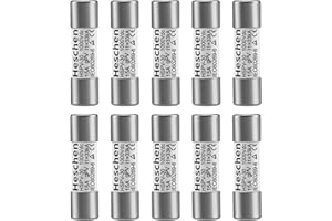 Heschen Fusible fotovoltaico solar DC1000V, fusibles fotovoltaicos, enlace de fusible tipo gPV, HSPV-30, 10 x 38mm, 15A 1000VDC, I1 33kA, ara protección del sistema fotovoltaico solar, 10 unidades