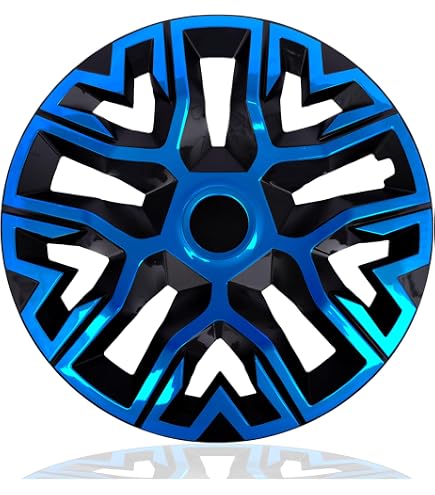 Radzierblende 14 Zoll Radzierblende EXTRA Strong Schwarz/blau 14 Zoll 4er Set - Hochwertige Felgendekoration Für Auto Felgenverkleidung Schwarz Blau