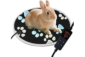 furrybaby Pet Heating Pad, Waterproof Dog Heating Pad Mat for Cat with 5 Level Timer and Temperature, Pet Heated Warming Pad with Durable Anti-Bite Tube Indoor for Puppies Dogs Cats (Black Paw, 30CM)