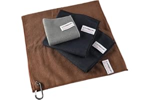 CAFEMASY Juego de toallas de microfibra Barista – secado rápido, 4 unidades de micro paño de limpieza con gancho para limpiar la varilla de vapor y la máquina de espresso