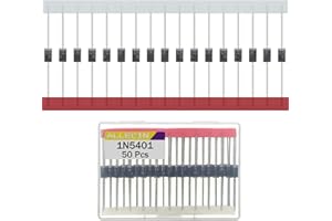ALLECIN 50 Stück 1N5401 Gleichrichter Diode 3A 100V IN5401 Gleichrichterdiode 5401 Axial DO-201AD 3Amp 100Volt Rectifier Dioden Siliziumdioden