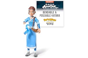 BendyFigs The Noble Collection Avatar Katara - Noble Toys 18cm Bendable Posable Collectible Doll Figure With Stand and Mini Accessory