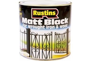 RUSTINS Quick Drying Matt Black Paint 250ml -Easy DIY Application for a Professional Finish in Minutes, Ideal for Interior & Exterior Surfaces