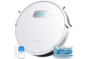 ‎HONITURE HONITURE Saugroboter mit Wischfunktion, G20 Staubsauger Roboter mit 4000Pa Starke Saugkraft, Kehren Saugen Wischen 3 in 1 Roboterstaubsauger, für Tierhaare, Teppiche, Hartböden, Sprach, Fernbedienung