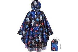 HAGOT Poncho Pluie Enfant, Imperméable Enfant Unisexe, RéUtilisable, avec Motif Imprimé Mignon Fille Garçon