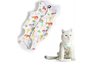 CGLRybO Katzenbody Nach Op Kastration Haustier-medizinisches chirurgisches Hemd Operationsgenesungsanzüge für Katzen (Stil:Lion, L)