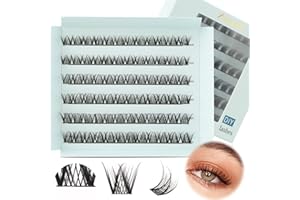 Wispy Cluster Lashes D Curl Sztuczne Rzęsy DIY Przedłużanie Rzęs Thin Band Fluffy Cluster Lashes 10mm-14mm Individual Lashes Cluster Tatty Lashes by Obeyalash (DL04)