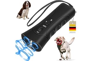 WEIMEIH Anti Dog Barking Device,Ultrasonic Bark Stopper Anti Barking Device For Dogs, 3 in 1 Handheld Ultrasonic Stop Dog Barking Device Indoor Outdoor Bark Deterrents Control For Small Medium Large Dogs
