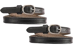ExionPro Leather English Spur Straps (Adults) - Black